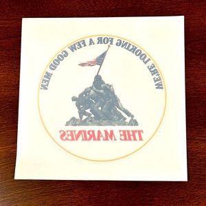 Vintage and Unique U.S. Marine Corps (USMC) IWOJIMA Memorial Window Sticker